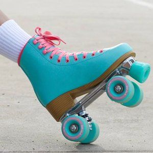Teal Impala Roller Skates